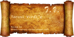 Tercsi Virág névjegykártya